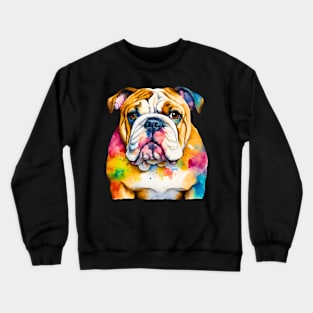 English Bulldog Watercolor Crewneck Sweatshirt